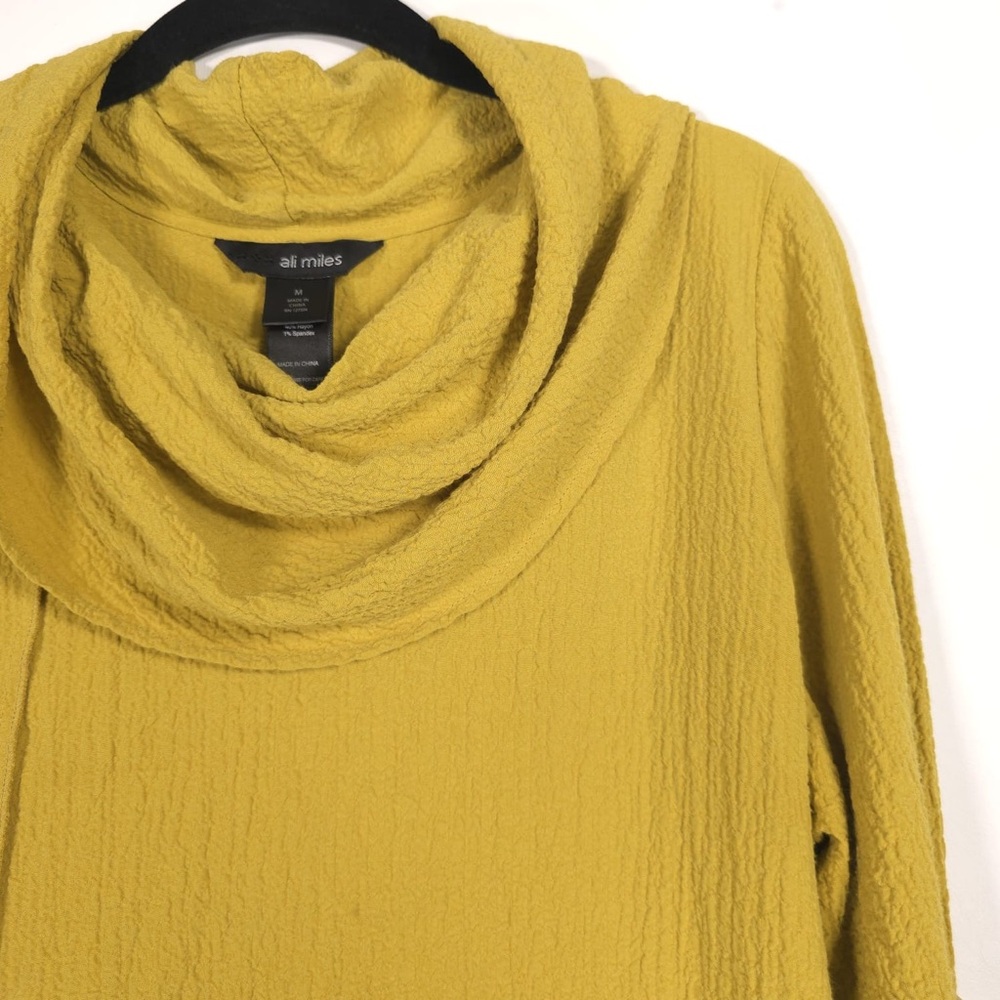 Ali Miles Asymmetrical Tunic Top Cowl Neck Lagenlook Crinkle Women’s‎ MEDIUM - Picture 13 of 16